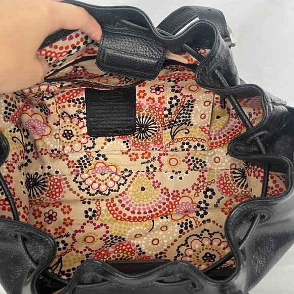 Brighton Drawstring Long Shoulder leather bag - Picture 6 of 9